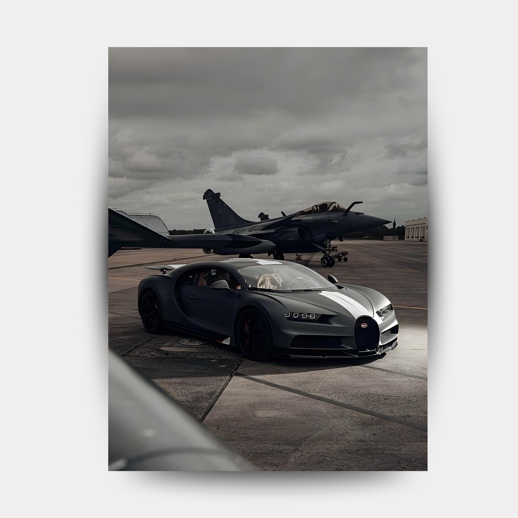 Bugatti and Fighter Jet -The Jet-Set Chiron - Fixorashop.in