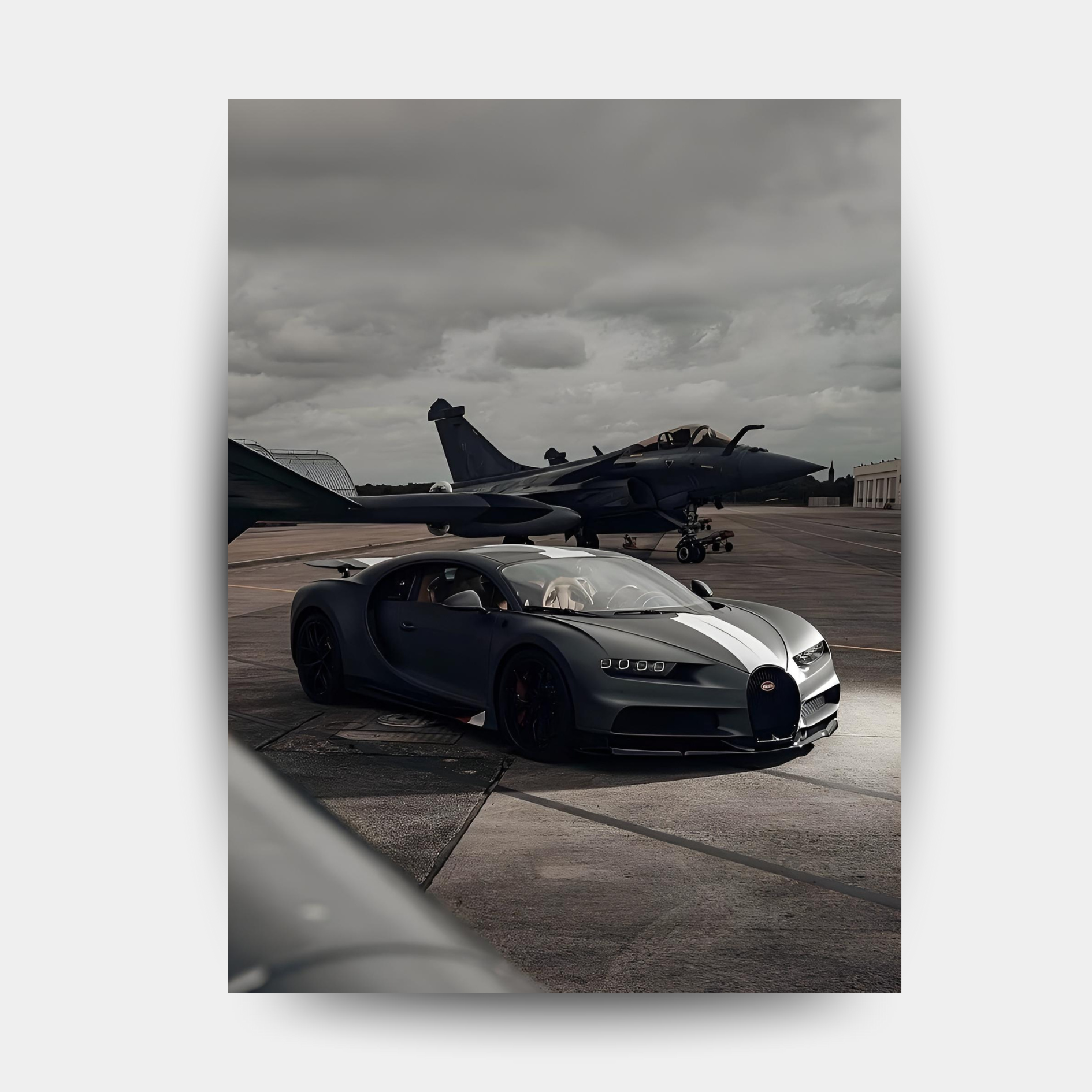 Bugatti and Fighter Jet -The Jet-Set Chiron - Fixorashop.in