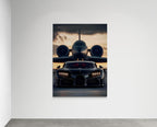 Black Bugatti and Jet -The Dark Pursuit - Fixorashop.in