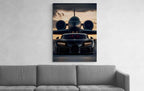 Black Bugatti and Jet -The Dark Pursuit - Fixorashop.in