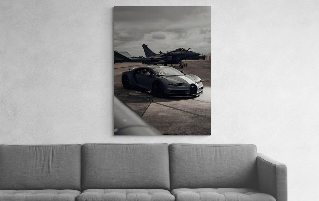 Bugatti and Fighter Jet -The Jet-Set Chiron - Fixorashop.in